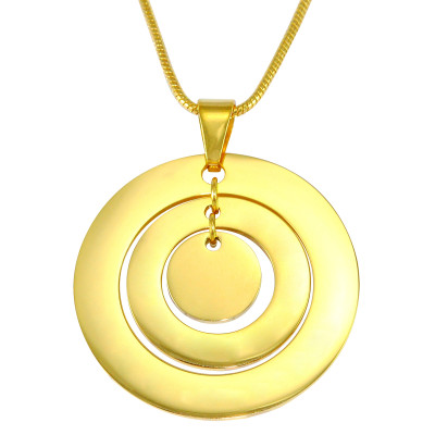 Personalised Circles of Love Necklace - 18ct GOLD Plated - Name My Jewellery