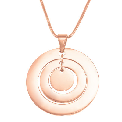 Personalised Circles of Love Necklace - 18ct Rose Gold Plated - Name My Jewellery