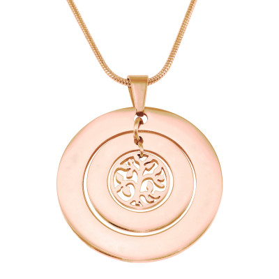 Personalised Circles of Love Necklace Tree - 18ct Rose Gold Plated - Name My Jewellery