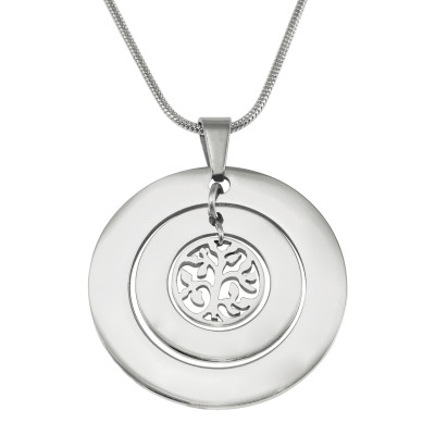 Personalised Circles of Love Necklace Tree - Silver - Name My Jewellery