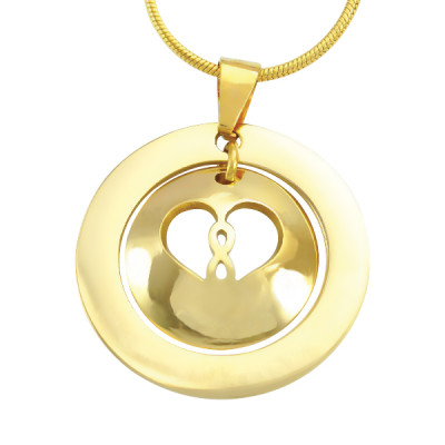 Personalised Infinity Dome Necklace - 18ct Gold Plated - Name My Jewellery