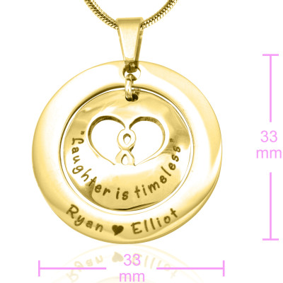 Personalised Infinity Dome Necklace - 18ct Gold Plated - Name My Jewellery
