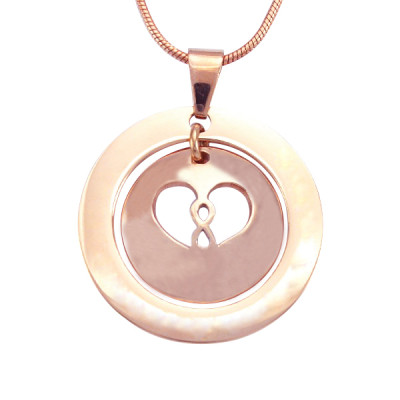 Personalised Infinity Dome Necklace - 18ct Rose Gold Plated - Name My Jewellery