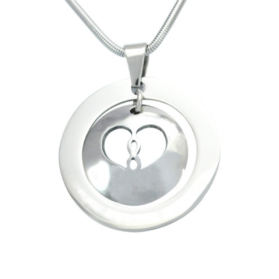 Personalised Infinity Dome Necklace - Sterling Silver - Name My Jewellery
