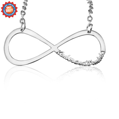 Personalised Classic Infinity Name Necklace - Sterling Silver - Name My Jewellery