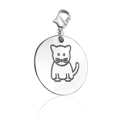Personalised Kitty Charm - Name My Jewellery