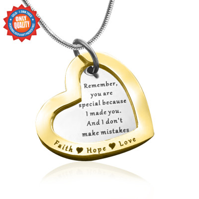 Personalised Love Forever Necklace - Two Tone - Gold  Silver - Name My Jewellery