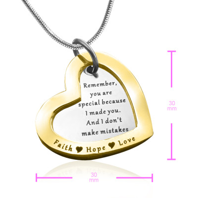 Personalised Love Forever Necklace - Two Tone - Gold  Silver - Name My Jewellery