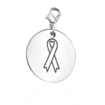 Personalised Ribbon For a Cause Charm - Name My Jewellery
