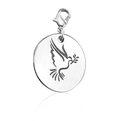Personalised Peaceful Dove Charm - Name My Jewellery