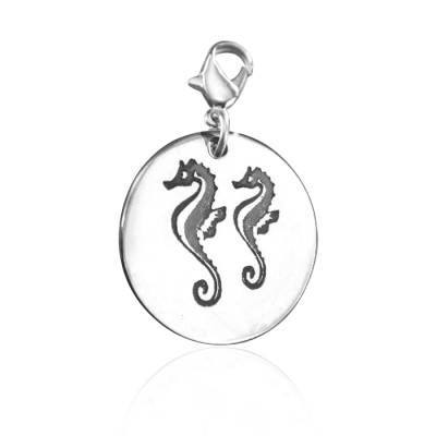 Personalised Seahorse Charm - Name My Jewellery