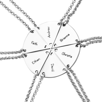 Personalised Meet at the Heart Hexa - Six Personalised Necklaces - Name My Jewellery