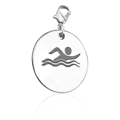 Personalised Swimmer Charm - Name My Jewellery