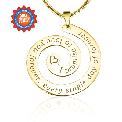Personalised Promise Swirl - 18ct Gold Plated*Limited Edition - Name My Jewellery