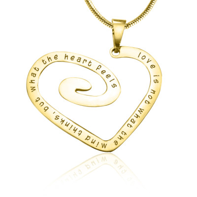 Personalised Love Heart Necklace - 18ct Gold Plated *Limited Edition - Name My Jewellery