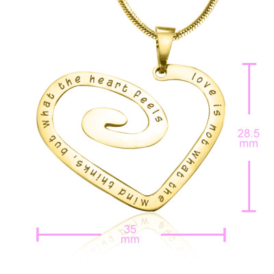 Personalised Love Heart Necklace - 18ct Gold Plated *Limited Edition - Name My Jewellery