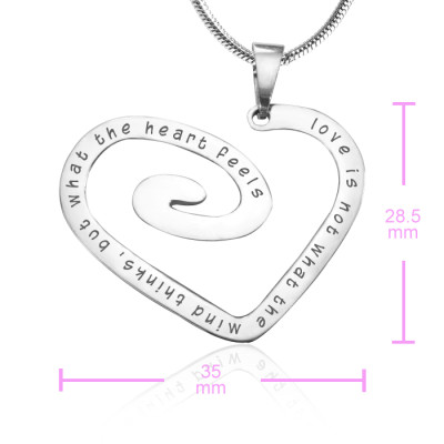 Personalised Love Heart Necklace - Sterling Silver *Limited Edition - Name My Jewellery