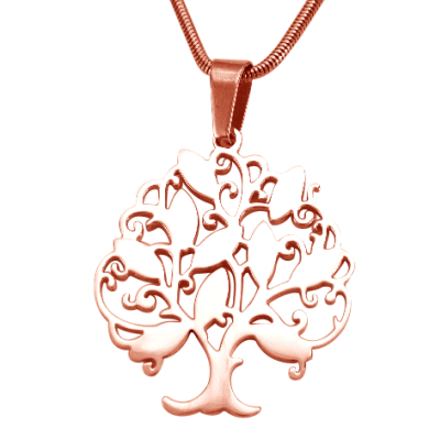 Personalised Tree of My Life Necklace 9 - 18ct Rose Gold Plated - Name My Jewellery
