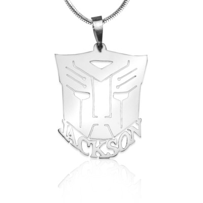 Personalised Transformer Name Necklace - Sterling Silver - Name My Jewellery