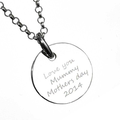 Large Engraved Handprint Necklace For Children - Name My Jewellery