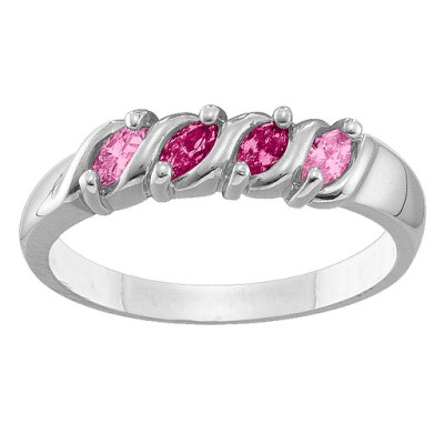 2-6 Marquise S-Curve Ring - Name My Jewellery