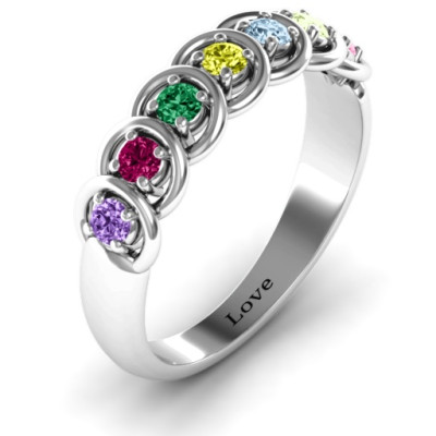 6 to 9 Stones in Halo Ring  - Name My Jewellery