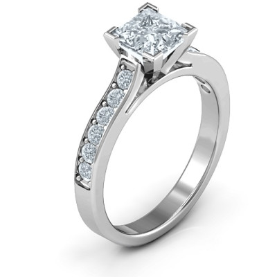Janelle Princess Cut Ring - Name My Jewellery