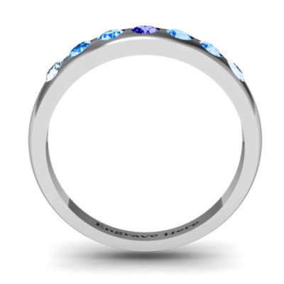 Gypsy Set Gemstone Belt Ring  - Name My Jewellery