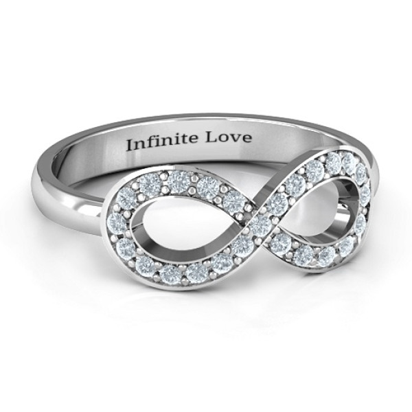 Accented Infinity Ring - Name My Jewellery