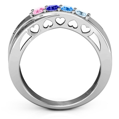 Across My Heart 4-Stone Ring  - Name My Jewellery