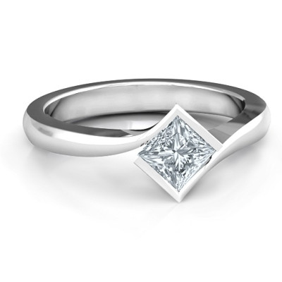 Alexandra Princess Cut Ring - Name My Jewellery