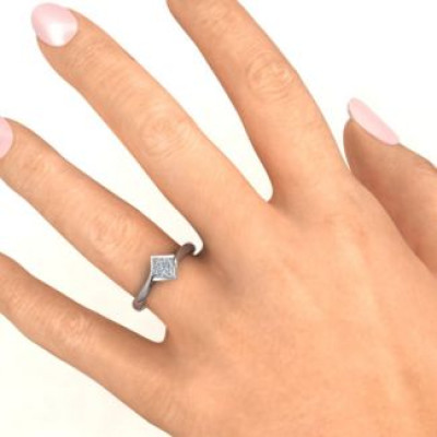 Alexandra Princess Cut Ring - Name My Jewellery