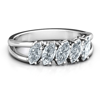 Angled Marquise Ring - Name My Jewellery