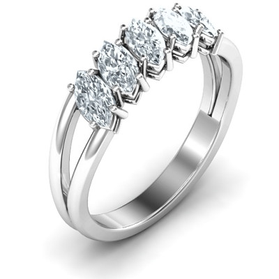 Angled Marquise Ring - Name My Jewellery