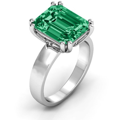 Basket Set Emerald Cut Ring - Name My Jewellery