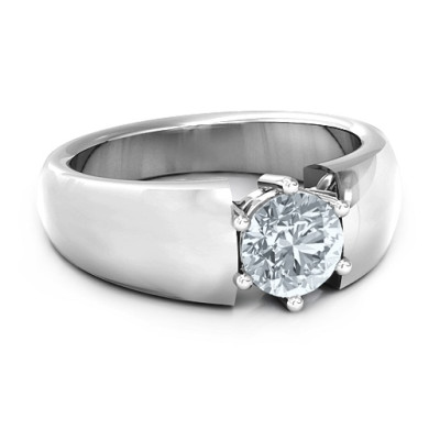 Bold Devotion Solitaire Ring - Name My Jewellery