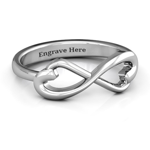 Classic Hearts Infinity Ring - Name My Jewellery
