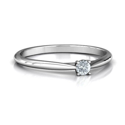 Classic Solitare Sparkle Ring - Name My Jewellery