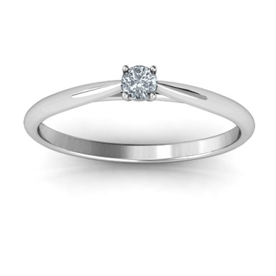 Classic Solitare Sparkle Ring - Name My Jewellery