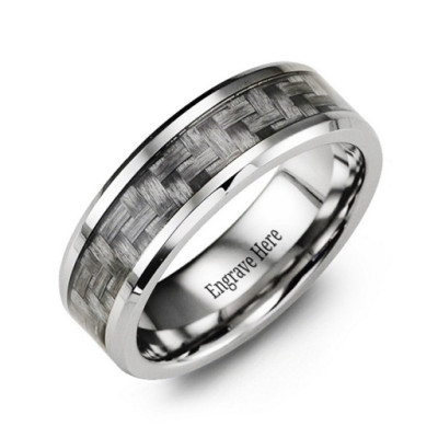 Cobalt & Carbon Fiber Ring - Name My Jewellery