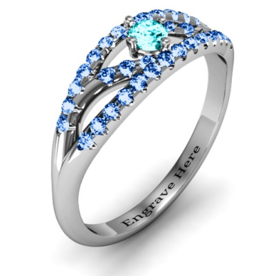 Crown Accent Ring - Name My Jewellery