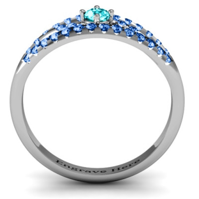 Crown Accent Ring - Name My Jewellery