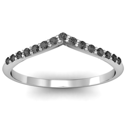 Crown Shape Accent Ring - Name My Jewellery