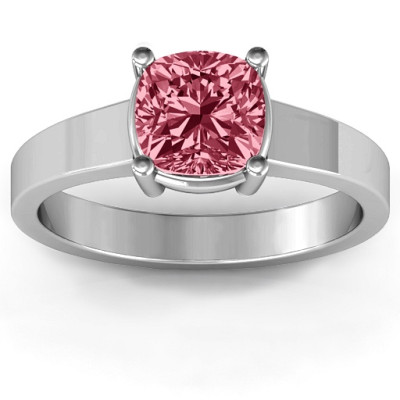 Cushion Cut Solitaire Ring - Name My Jewellery