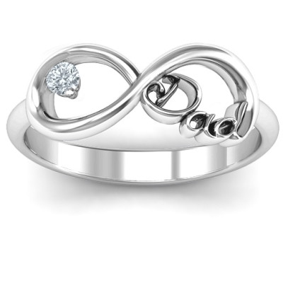 Dad Infinity Ring - Name My Jewellery