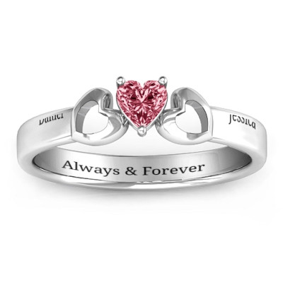 Darling Heart Wraparound Ring - Name My Jewellery