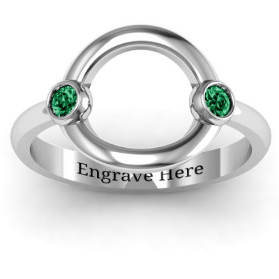 Double Stone Karma Ring  - Name My Jewellery
