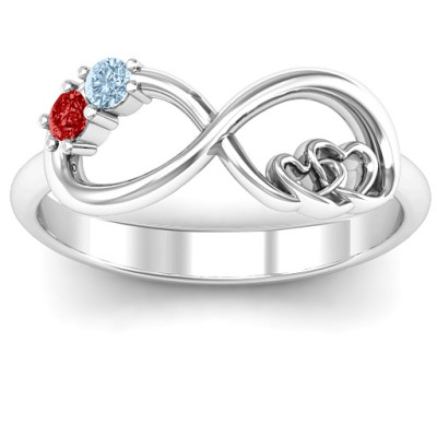 Double the Love Infinity Ring - Name My Jewellery