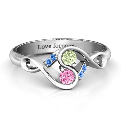 Element of Infinity Two Stone Ring  - Name My Jewellery