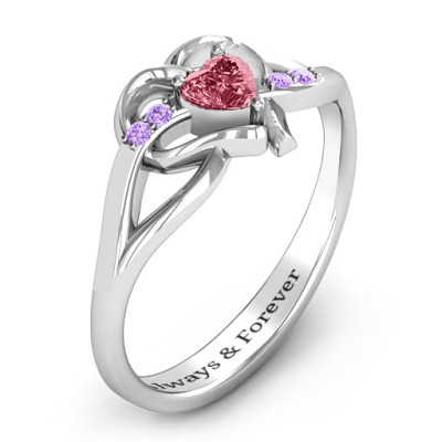 Endless Romance Engravable Heart Ring - Name My Jewellery